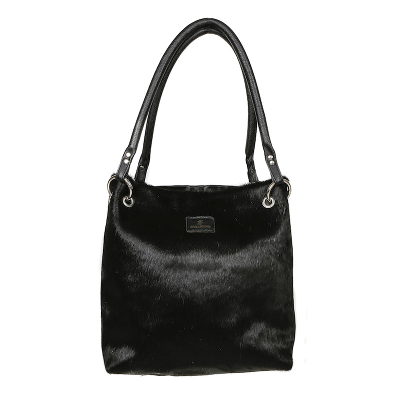 black leather slouch bag
